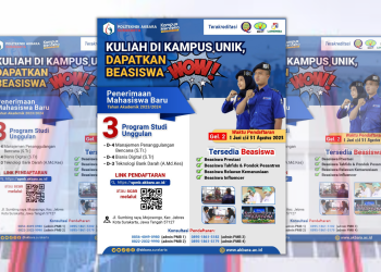 KULIAH DI KAMPUS UNIK, DAPATKAN BEASISWA WOW